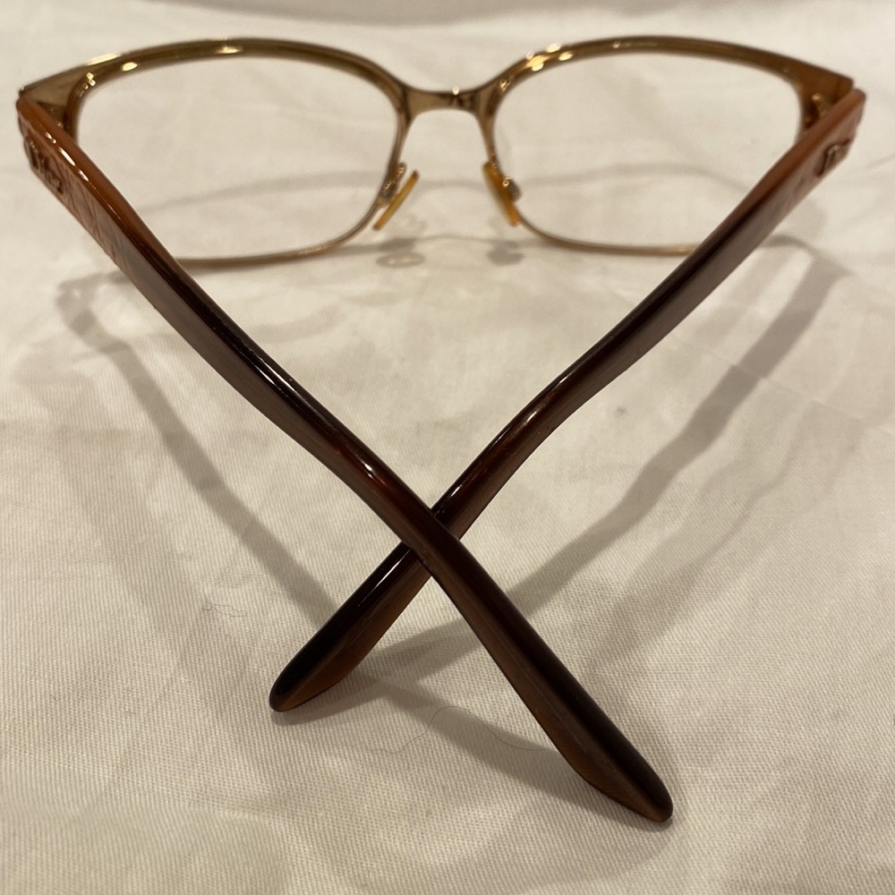 Christian Dior eye glasses made in Italy brown gold - Picture 6 of 16